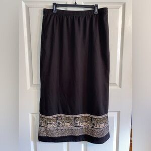 Black Tiger Skirt Women’s Size Large ~ Vintage
